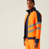 Regatta Professional Men's Hi-Vis Waterproof 3 Layer Softshell Jacket Orange / Navy Large