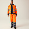 Regatta Professional Men's Hi-Vis Waterproof 3 Layer Softshell Jacket Orange / Navy Large