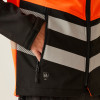 Regatta TRA760 Men's X-Pro Hi-Vis Waterproof 3 Layer Softshell Jacket Black / Orange Large