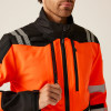 Regatta TRA760 Men's X-Pro Hi-Vis Waterproof 3 Layer Softshell Jacket Black / Orange Large