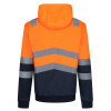 Regatta TRF663 Men's Two Tone Hi Vis Overhead Hoodie Class 2 - Orange Large