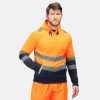 Regatta TRF663 Men's Two Tone Hi Vis Overhead Hoodie Class 2 - Orange Large
