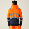 Regatta TRF663 Men's Two Tone Hi Vis Overhead Hoodie Class 2 - Orange Large