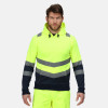 Regatta TRF663 Men's Two Tone Hi Vis Overhead Hoodie Class 2 - Yellow Medium