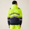 Regatta TRF663 Men's Two Tone Hi Vis Overhead Hoodie Class 2 - Yellow Medium