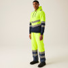 Regatta TRF663 Men's Two Tone Hi Vis Overhead Hoodie Class 2 - Yellow Medium