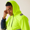 Regatta TRF663 Men's Two Tone Hi Vis Overhead Hoodie Class 2 - Yellow Medium