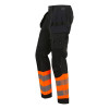 Regatta Professional TRJ480 X-PRO Stretch Holster Trousers - Class 1 Orange / Black 32w Regular Leg