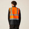 Regatta Professional TRS199 Hi Vis Two Tone Vest - Orange / Black Large
