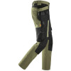 Snickers 6218 AllroundWork, 4-way Stretch Trousers with Holster Pockets - Khaki Green / Black 35w 32" Leg