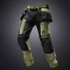 Snickers 6218 AllroundWork, 4-way Stretch Trousers with Holster Pockets - Khaki Green / Black 35w 32" Leg
