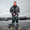 Double Cross Winter Waterproof Padded Coverall - Grey - Size Large