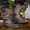 Apache AP305 Brown Leather Safety Rigger Boots - Waterproof - Size 8