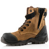 Buckler BSH008 Dark Brown High Leg Safety Boots - Lace & Zip Size - Size 6