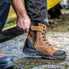 Buckler BSH008 Dark Brown High Leg Safety Boots - Lace & Zip Size