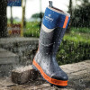 Buckler Buckbootz BBZ6000 Safety Wellington Boots Neoprene / Rubber Cold Insulated Blue/Orange Size 9