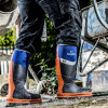 Buckler Buckbootz BBZ6000 Safety Wellington Boots Neoprene / Rubber Cold Insulated Blue/Orange Size 9
