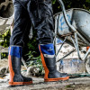 Buckler Buckbootz BBZ6000 Safety Wellington Boots Neoprene / Rubber Cold Insulated Blue/Orange Size 9