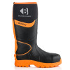 Buckler Buckbootz BBZ8000 Safety Wellington Boots Neoprene / Rubber Cold Insulated Black/Orange Size 08