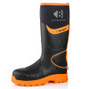Buckler Buckbootz BBZ8000 Safety Wellington Boots Neoprene / Rubber Cold Insulated Black/Orange Size 08