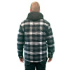 Dewalt Hemlock Lumberjack Hooded Jacket Black/Grey Quilted Check Size Large