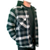 Dewalt Hemlock Lumberjack Hooded Jacket Black/Grey Quilted Check Size Large