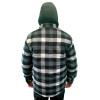 Dewalt Hemlock Lumberjack Hooded Jacket Black/Grey Quilted Check Size Large