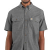 Carhartt 104369 Loose Fit Chambray Short Sleeve Shirt Light Black Chambray Large