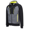 Portwest DX472 Premium Work Hoodie Full Zipped with Stretch Fabric Grey Size Large