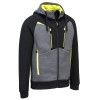 Portwest DX472 Premium Work Hoodie Full Zipped with Stretch Fabric Grey Size Large