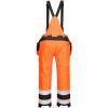 Portwest PW356 PW3 Hi-Vis Bib and Brace Waterproof Rain Trousers