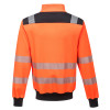 Portwest PW370 - PW3 Hi-Vis Zip Sweatshirt Orange / Black Size Large