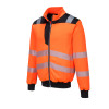 Portwest PW370 - PW3 Hi-Vis Zip Sweatshirt Orange / Black Size Large