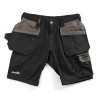 Scruffs Worker Plus Holster Pocket Work Shorts Black 28w