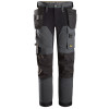 Snickers 6275 AllroundWork 4-way Stretch Trousers in Steel Grey & Black with Holster Pockets main image