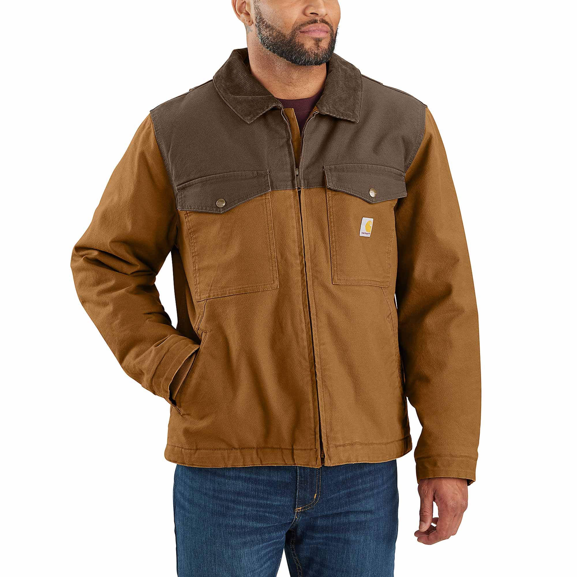 Carhartt 106432 Montana Rugged Flex Duck Insulated Men s Jacket Brown Size Medium