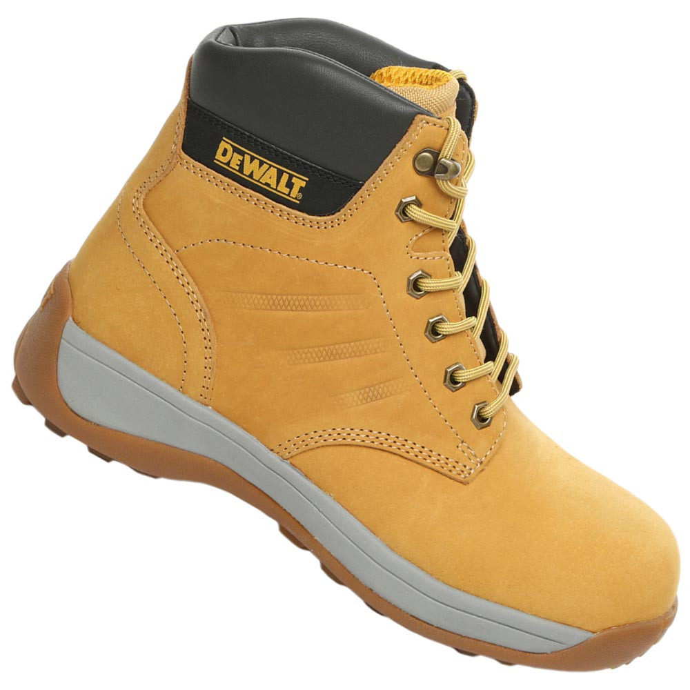 Toolmonkey Dewalt Builder Safety Boots Steel Toe Lightweight Honey